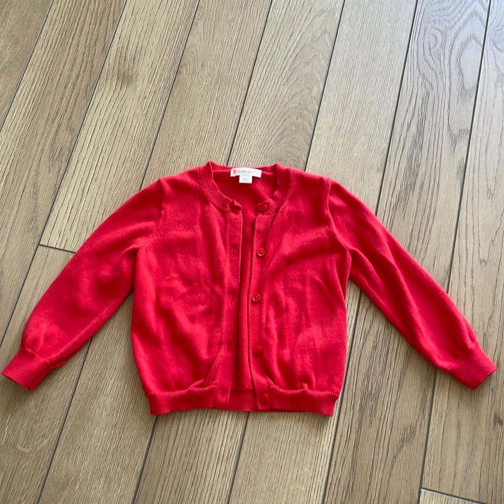 Crewcuts size 2 red cardigan